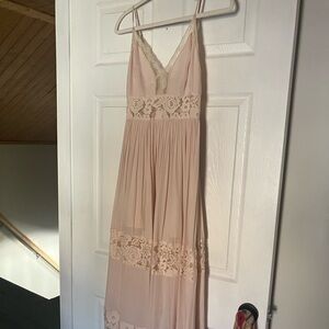 Forever 21 Dusty Pink Lace Slip Dress